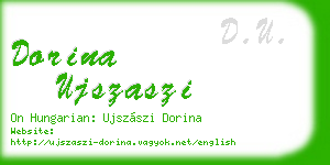 dorina ujszaszi business card