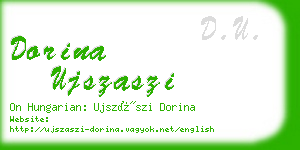 dorina ujszaszi business card